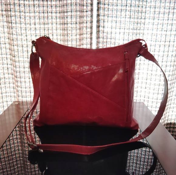 GC By Gianni Conti Genuine Leather Vera Pelle Red Handbag - Picture 11 of 16
